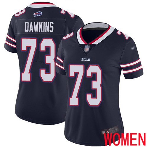 Women Buffalo Bills #73 Dion Dawkins Limited Navy Blue Inverted Legend NFL Jersey